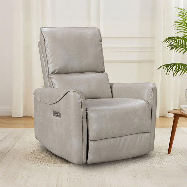 Modern Style Power Recliner Chair with Rocker and Swivel Function - Model 8445