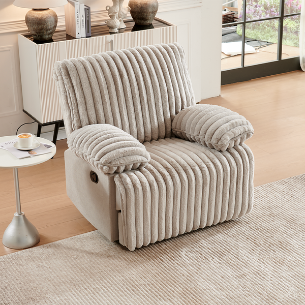 Solo Bliss Lounge Chair with Bluetooth Wireless and USB, Cozy Living Room Lounge Chair (Crodury Fabric)