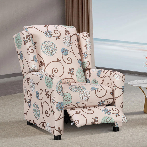 Soft Reclining Chair with Comfortable Floral Fabric -8460