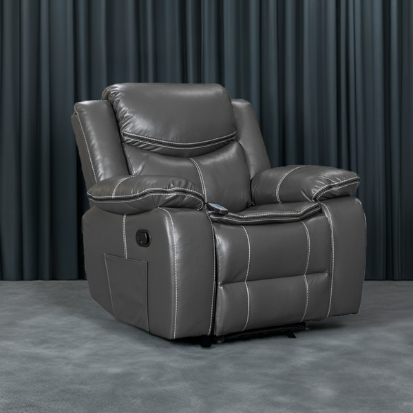 Air Leather Recliner with Massage and Heating - Model 8220