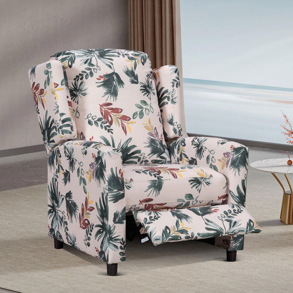 Soft Reclining Chair with Comfortable Floral Fabric -8460