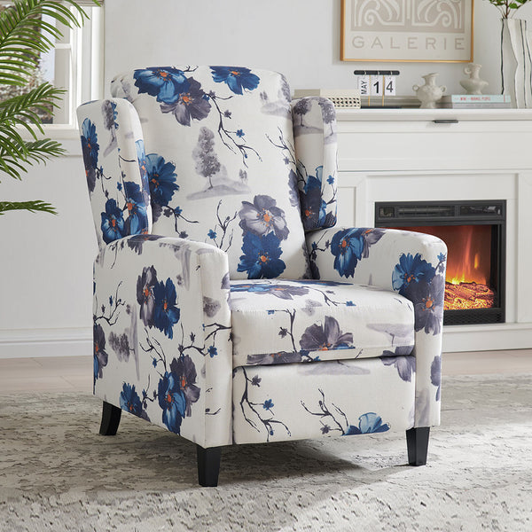 Soft Reclining Chair with Comfortable Floral Fabric -8460