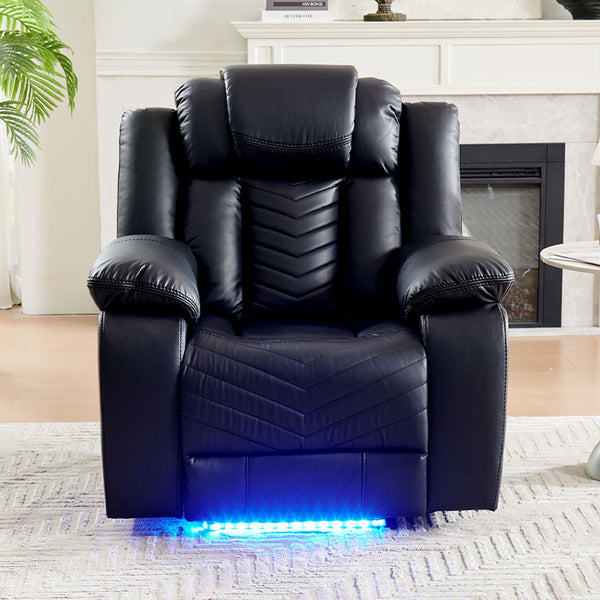 The leather recliner has been upgraded 3 times and is equipped with mood lighting. It is the perfect choice for living room recliners.