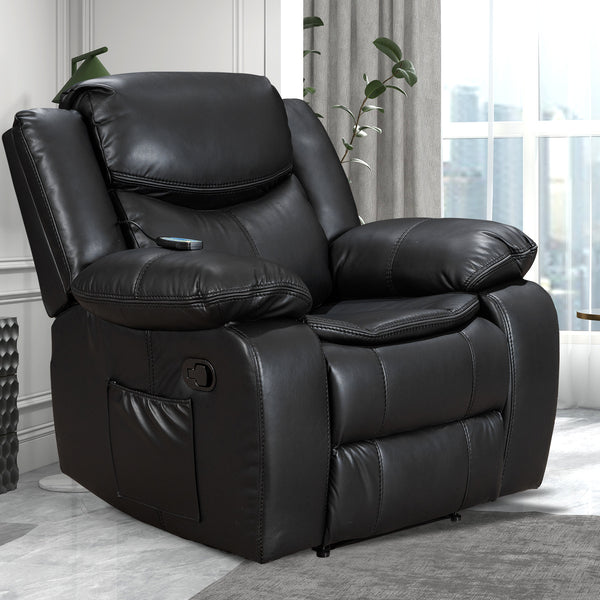 Air Leather Recliner with Massage and Heating - Model 8220