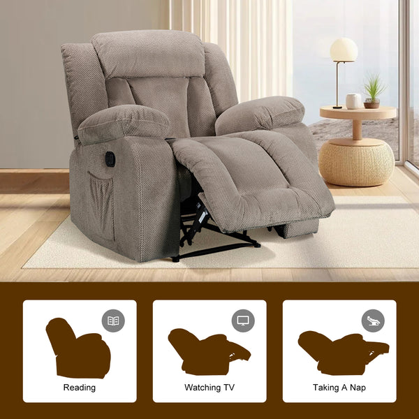 Recliner Chair with Massage and Heating Function - Model 8104