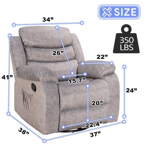 Rocker And Swivel + Model 8005-RS Recliner Chairs