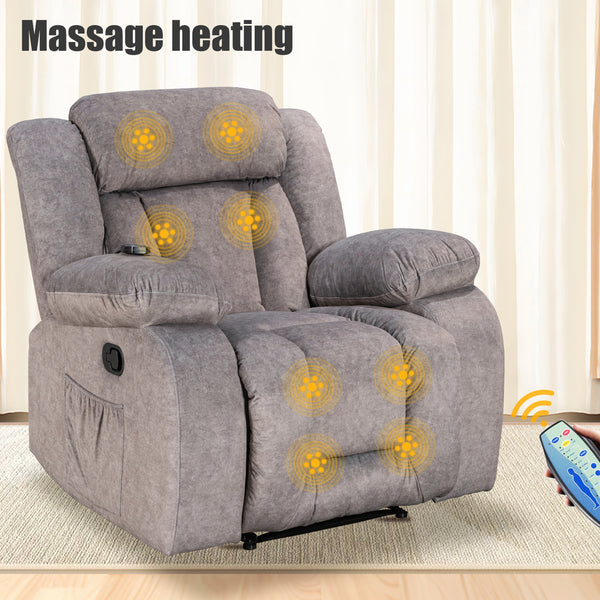 Recliner Chair with Massage and Heating Function - Model 8104