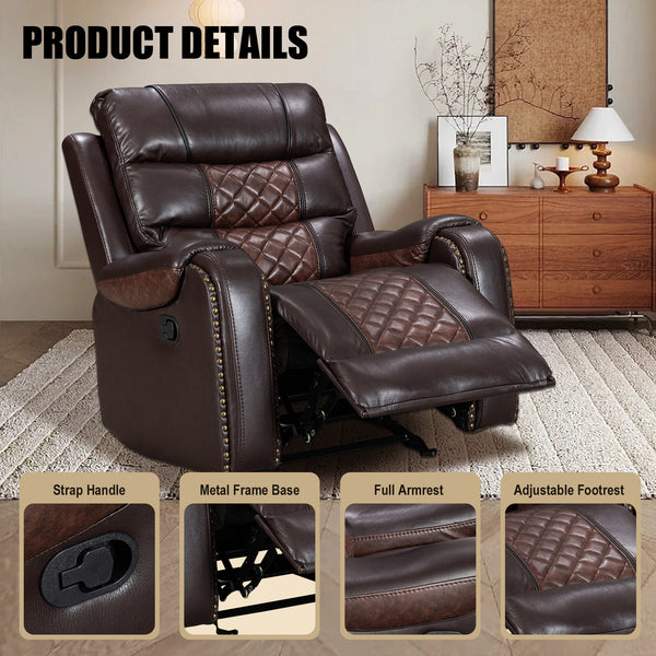 Luxury Leather Rocking Recliner - Model 8317
