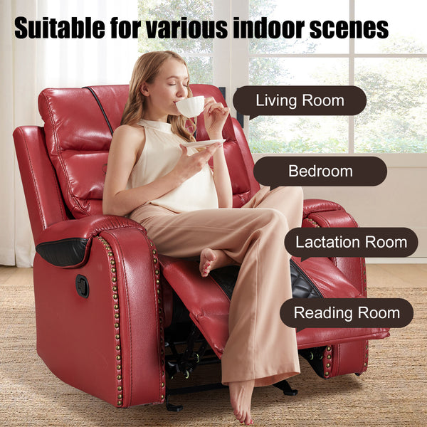 Luxury Leather Rocking Recliner - Model 8317