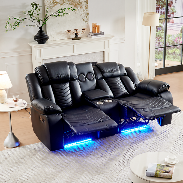 Chunyun executive leather recliner sofa, multifunctional recliner with professionally tuned sound system