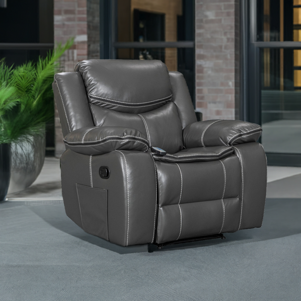 Air Leather Recliner with Massage and Heating - Model 8220